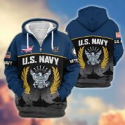 Premium US Veterans Zip Hoodie BPHN170913, Gifts For US Veterans, Gifts On Father's Day, Veterans Day. - Image 13