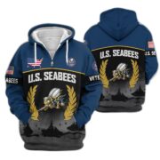 Premium US Veterans Zip Hoodie BPHN170913, Gifts For US Veterans, Gifts On Father's Day, Veterans Day. - Image 16