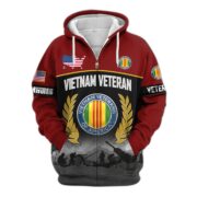Premium US Veterans Zip Hoodie BPHN170913, Gifts For US Veterans, Gifts On Father's Day, Veterans Day. - Image 38