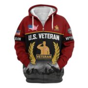 Premium US Veterans Zip Hoodie BPHN170913, Gifts For US Veterans, Gifts On Father's Day, Veterans Day. - Image 35