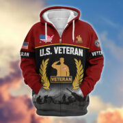 Premium US Veterans Zip Hoodie BPHN170913, Gifts For US Veterans, Gifts On Father's Day, Veterans Day. - Image 35