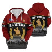 Premium US Veterans Zip Hoodie BPHN170913, Gifts For US Veterans, Gifts On Father's Day, Veterans Day. - Image 37
