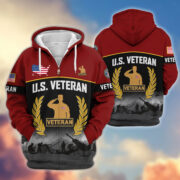 Premium US Veterans Zip Hoodie BPHN170913, Gifts For US Veterans, Gifts On Father's Day, Veterans Day. - Image 37