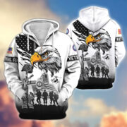 Premium US Veterans Zip Hoodie BPHN030916, Gifts For US Veterans, Gifts On Father's Day, Veterans Day. - Image 7