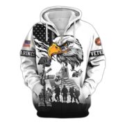 Premium US Veterans Zip Hoodie BPHN030916, Gifts For US Veterans, Gifts On Father's Day, Veterans Day. - Image 14