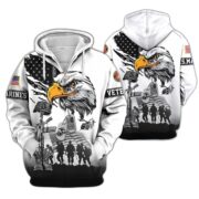 Premium US Veterans Zip Hoodie BPHN030916, Gifts For US Veterans, Gifts On Father's Day, Veterans Day. - Image 16
