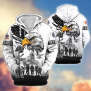Premium US Veterans Zip Hoodie BPHN030916, Gifts For US Veterans, Gifts On Father's Day, Veterans Day. - Image 13