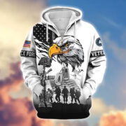 Premium US Veterans Zip Hoodie BPHN030916, Gifts For US Veterans, Gifts On Father's Day, Veterans Day. - Image 23