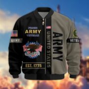 Premium US Veterans Bomber Jacket BPHN250912, Gifts For US Veterans, Gifts On Father's Day, Veterans Day. - Image 2