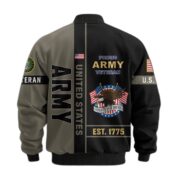 Premium US Veterans Bomber Jacket BPHN250912, Gifts For US Veterans, Gifts On Father's Day, Veterans Day. - Image 3