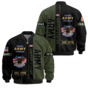 Premium US Veterans Bomber Jacket BPHN250912, Gifts For US Veterans, Gifts On Father's Day, Veterans Day. - Image 7