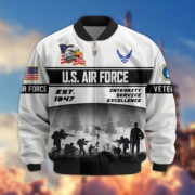 Premium US Veterans Bomber Jacket BPHN250915, Gifts For US Veterans, Gifts On Father's Day, Veterans Day. - Image 17