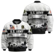 Premium US Veterans Bomber Jacket BPHN250915, Gifts For US Veterans, Gifts On Father's Day, Veterans Day. - Image 4