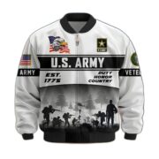 Premium US Veterans Bomber Jacket BPHN250915, Gifts For US Veterans, Gifts On Father's Day, Veterans Day. - Image 2