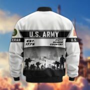Premium US Veterans Bomber Jacket BPHN250915, Gifts For US Veterans, Gifts On Father's Day, Veterans Day. - Image 3