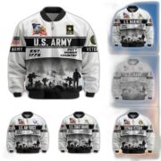 Premium US Veterans Bomber Jacket BPHN250915, Gifts For US Veterans, Gifts On Father's Day, Veterans Day.