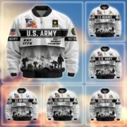 Premium US Veterans Bomber Jacket BPHN250915, Gifts For US Veterans, Gifts On Father's Day, Veterans Day.