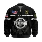 Premium US Veterans Bomber Jacket BPHN250913, Gifts For US Veterans, Gifts On Father's Day, Veterans Day. - Image 3