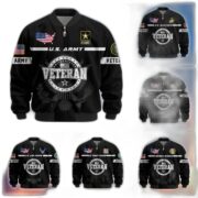 Premium US Veterans Bomber Jacket BPHN250913, Gifts For US Veterans, Gifts On Father's Day, Veterans Day.