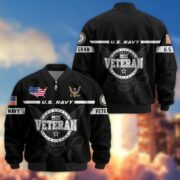 Premium US Veterans Bomber Jacket BPHN250913, Gifts For US Veterans, Gifts On Father's Day, Veterans Day. - Image 8