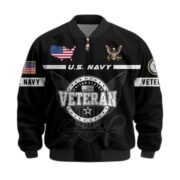 Premium US Veterans Bomber Jacket BPHN250913, Gifts For US Veterans, Gifts On Father's Day, Veterans Day. - Image 9