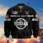 Premium US Veterans Bomber Jacket BPHN250913, Gifts For US Veterans, Gifts On Father's Day, Veterans Day. - Image 9