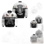 Premium US Veterans Bomber Jacket BPHN180913, Gifts For US Veterans, Gifts On Father's Day, Veterans Day.