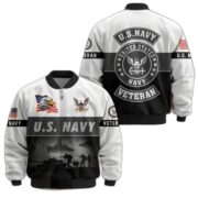 Premium US Veterans Bomber Jacket BPHN180913, Gifts For US Veterans, Gifts On Father's Day, Veterans Day. - Image 8