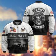 Premium US Veterans Bomber Jacket BPHN180913, Gifts For US Veterans, Gifts On Father's Day, Veterans Day. - Image 8