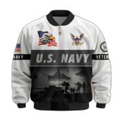 Premium US Veterans Bomber Jacket BPHN180913, Gifts For US Veterans, Gifts On Father's Day, Veterans Day. - Image 9