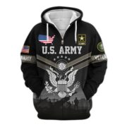 Premium US Veterans Zip Hoodie BPHN290911, Gifts For US Veterans, Gifts On Father's Day, Veterans Day. - Image 3