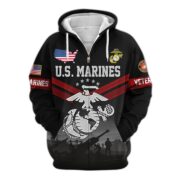 Premium US Veterans Zip Hoodie BPHN290911, Gifts For US Veterans, Gifts On Father's Day, Veterans Day. - Image 15