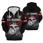 Premium US Veterans Zip Hoodie BPHN290911, Gifts For US Veterans, Gifts On Father's Day, Veterans Day. - Image 14