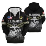 Premium US Veterans Zip Hoodie BPHN290911, Gifts For US Veterans, Gifts On Father's Day, Veterans Day. - Image 17