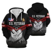 Premium US Veterans Zip Hoodie BPHN290911, Gifts For US Veterans, Gifts On Father's Day, Veterans Day. - Image 32