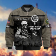 Premium US Veterans Bomber Jacket ATTN250922, Gifts For US Veterans, Gifts On Father's Day, Veterans Day. - Image 3