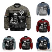 Premium US Veterans Bomber Jacket ATTN250922, Gifts For US Veterans, Gifts On Father's Day, Veterans Day.
