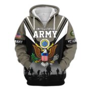 Premium US Veterans Zip Hoodie BPHN011012, Gifts For US Veterans, Gifts On Father's Day, Veterans Day. - Image 2