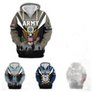Premium US Veterans Zip Hoodie BPHN011012, Gifts For US Veterans, Gifts On Father's Day, Veterans Day.