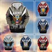 Premium US Veterans Zip Hoodie BPHN011012, Gifts For US Veterans, Gifts On Father's Day, Veterans Day.