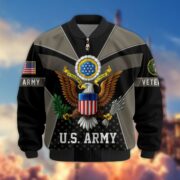 Premium US Veterans Bomber Jacket BPHN190813, Gifts For US Veterans, Gifts On Father's Day, Veterans Day. - Image 2
