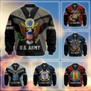 Premium US Veterans Bomber Jacket BPHN190813, Gifts For US Veterans, Gifts On Father's Day, Veterans Day.