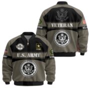 Premium US Veterans Bomber Jacket ATTN270821, Gifts For US Veterans, Gifts On Father's Day, Veterans Day. - Image 2