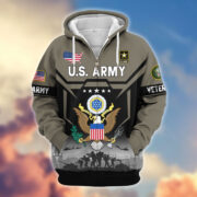 Premium US Veterans Zip Hoodie BPHN011014, Gifts For US Veterans, Gifts On Father's Day, Veterans Day. - Image 3