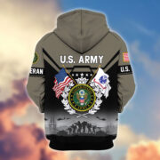 Premium US Veterans Zip Hoodie BPHN011014, Gifts For US Veterans, Gifts On Father's Day, Veterans Day. - Image 4