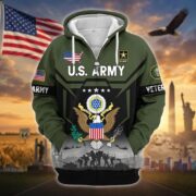 Premium US Veterans Zip Hoodie BPHN011014, Gifts For US Veterans, Gifts On Father's Day, Veterans Day. - Image 6