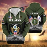 Premium US Veterans Zip Hoodie BPHN011014, Gifts For US Veterans, Gifts On Father's Day, Veterans Day. - Image 5