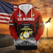 Premium US Veterans Zip Hoodie BPHN011014, Gifts For US Veterans, Gifts On Father's Day, Veterans Day. - Image 18