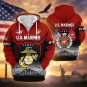 Premium US Veterans Zip Hoodie BPHN011014, Gifts For US Veterans, Gifts On Father's Day, Veterans Day. - Image 17