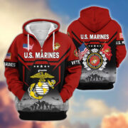 Premium US Veterans Zip Hoodie BPHN011014, Gifts For US Veterans, Gifts On Father's Day, Veterans Day. - Image 17